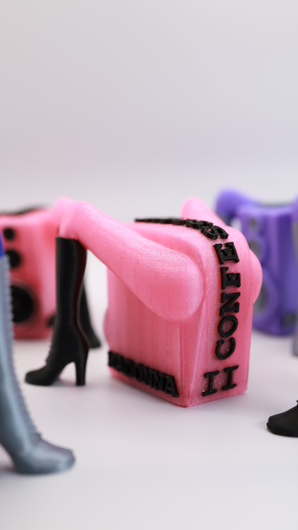 Walking Speaker - Dual Color Black Glitter Boots